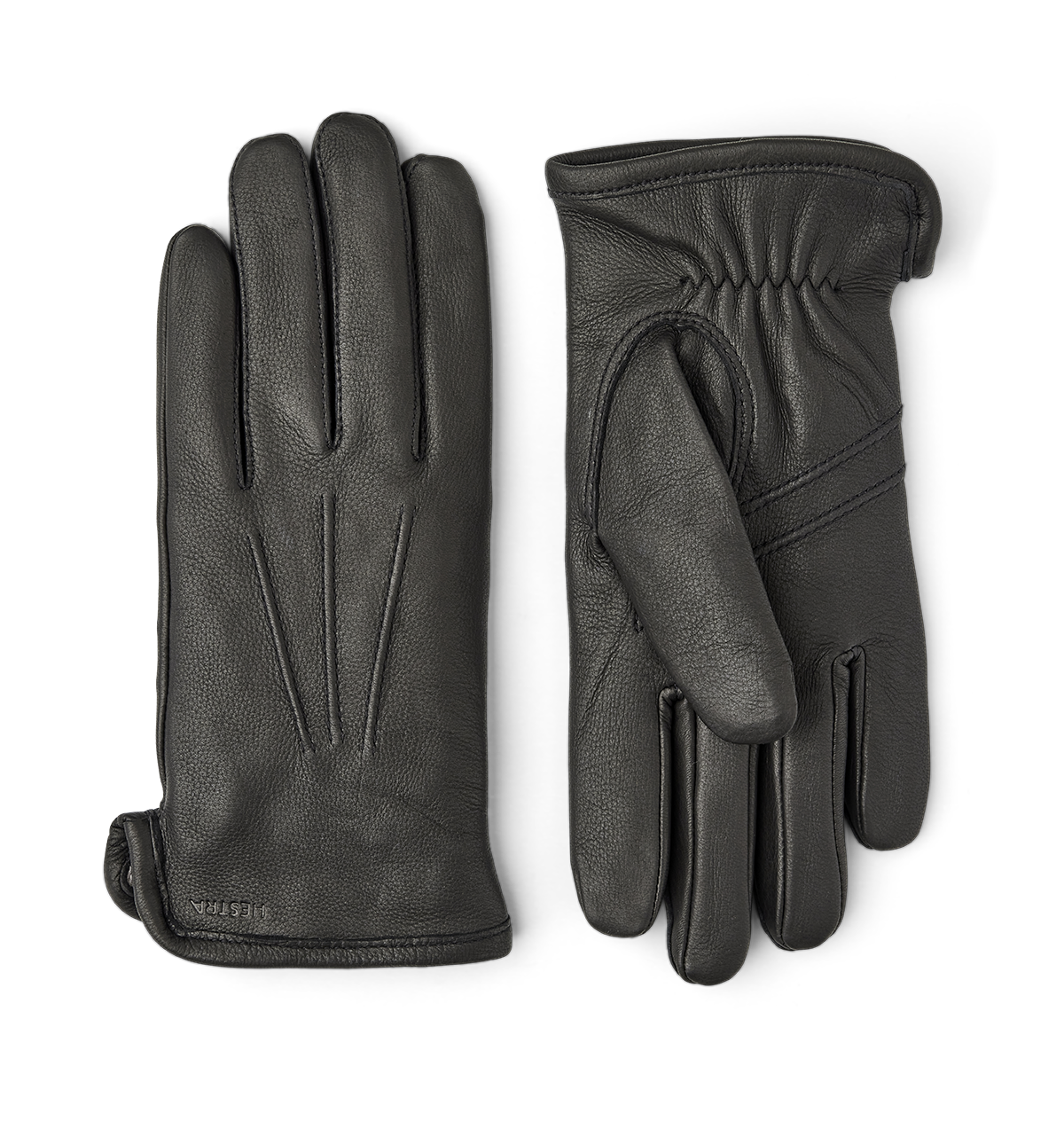 Hestra Mens Leather Gloves Norman Cold Weather Wool Lined Winter Gloves 